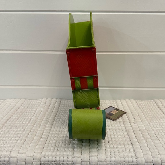 Red, Gold & Green Metal Santa Sleigh Tabletop Holiday Decor - Picture 3 of 15